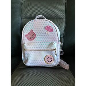 Under One Sky Mini Backpack Hearts Cat Mushroom Smiley Face Girl's